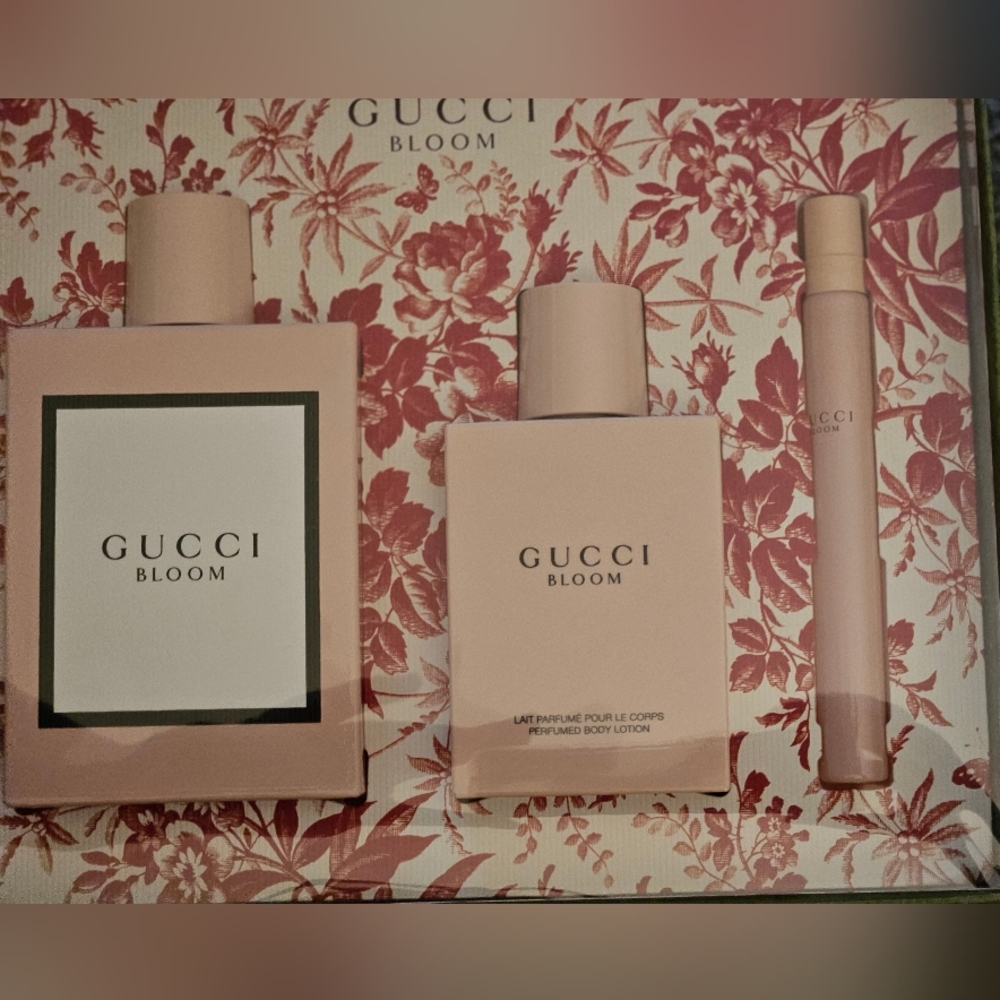 NIB GUCCI BLOOM EAU DE PARFUM 3 PC GIFT SET $185
